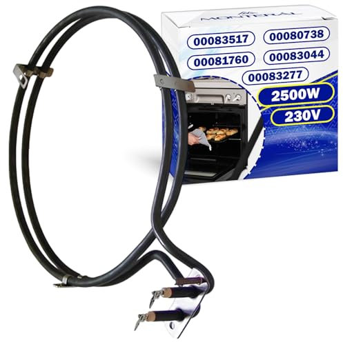 Circular Resistencia Horno 2500W 230V con Código Original 8996619128615 para AEG para Electrolux 00083517 para Bosch para Siemens 20.17983.000 20.23891.000 para EGO – Garantía de 10 Años - MONTERAL