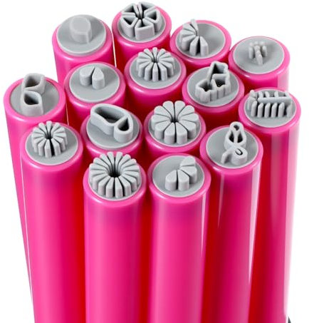 MBAIYO Juego de 15 bolígrafos de sello para arte de uñas, diseño de flores de mariposa, juego de bolígrafos de silicona para puntear, diferentes patrones para hacer garabatos, manicura en el hogar