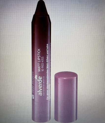 alverde NATURKOSMETIK Lippenstift Matt 10 Red Kiss, 3,17 g