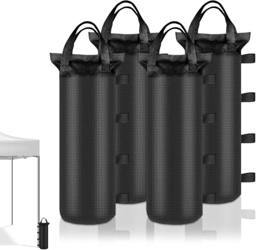 Pavillon Sandsäcke,4 Stück Fortschrittlich Gewichte für Pavillon,800D Oxford Sandsäcke zum Beschweren,Sandsack Beschwerung mit Langen Gürtel,Pavillon Beschwerer für Pavillons Zelte Vordächer
