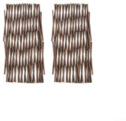 DAZZLEEX Clôture en bois rétractable extensible pour extérieur, clôture décorative pour cour, terrasse, parterre de fleurs, support de plantes