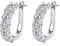 Lustrous Luxe Damen-Creolen aus echtem 925er Silber, dick rhodiniert im edlen Weißgold-Look – mit brillantem Moissanit – hypoallergen & stilvoll