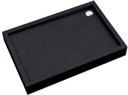 AQUABAD Duschwanne/Duschtasse Elegana mit LeakProtect Technologie Black Stone 90x100cm Rechteck