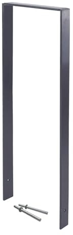 TRUTZHOLM Fahrradanlehnbügel 119x39 cm Einbetonieren Flachstahl Anthrazit | Fahrradständer inkl. Bodenqueranker, doppelseitig nutzbar, für 2 Fahrräder, 13 mm, galvanisiert, pulverbeschichtet