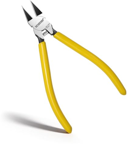 BOOSDEN 1-Pack 6 Flush Cut Pliers, Spring-Loaded Wire Cutters for Crafts | Flush Cutters for Jewelry Making, Small Floral Side Cutters for Artificial Flowers, Crafting, Copper Wire, Plastic Sprue