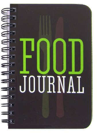 BookFactory Food journal / mat dagbok/diet journal anteckningsbok, 120 sidor - 3 1/2 x 5 1/4 tum (fickstorlek upp), hållbart tjockt genomskinligt fodral, högkvalitativ Wire-O-bindning (JOU-120-M3CW-A (mat))