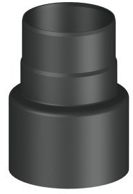 Reduzierung Ofenrohr/Rauchrohr Ø 150-120mm, lackiert schwarz