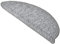 Beautissu Treppenstufen Matten 55x15 cm – 15 Stück Schmale Treppen Stufenmatten Selbstklebend Innen Treppenmatten Stufenmatte Teppich Treppenteppich Stufenteppich Halbrund Hellgrau – ProStair