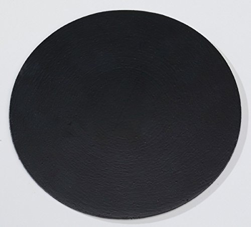 Kerzenteller Flachteller Rund Alu Schwarz Ø14 cm ideal für Kerzen, Taufkerzen, Hochzeitskerzen, Trauerkerzen