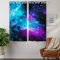YISUMEI - Vorhang Blcikdicht - Nebel Galaxy Blue - 160 x 110 cm 2er Set Gardinen mit Ösen für Schlafzimmer Wohnzimmer