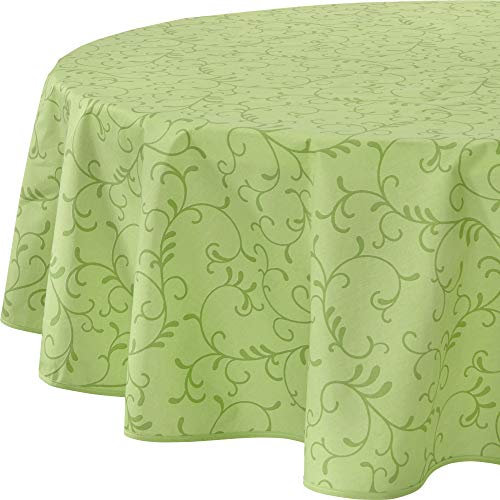Erwin Müller Tischdecke Essen abwaschbar hellgrün Größe rund: 160 cm Ø