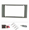tomzz Audio 2415-136-2 Doppel DIN Radioblende Set kompatibel mit Ford Focus 2 Fiesta C-Max S-Max Galaxy Mondeo Kuga Transit dunkelsilber mit Quadlock ISO Antennenadapter ISO DIN Entrieg. Can-Bus