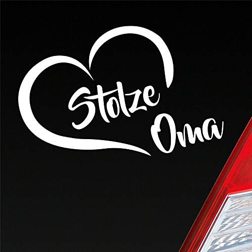 Hellweg Druckerei Stolze Oma Liebe Herz Großmutter Enkel Auto Aufkleber Sticker Heckscheibenaufkleber