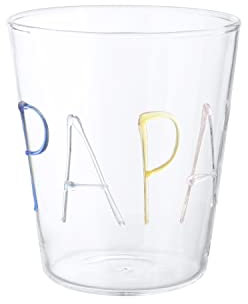 KASANOVA Bicchiere acqua papà in vetro borosilicato, da 380 ml trasparente