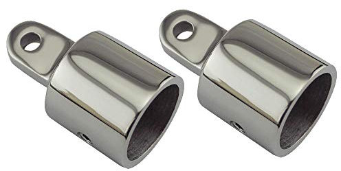 POFET 2Pcs 22mm Stainless Steel 316 Yacht Boat Sliding Cap, Awning Fittings, Marine Eye End Dome Hardware Fittings