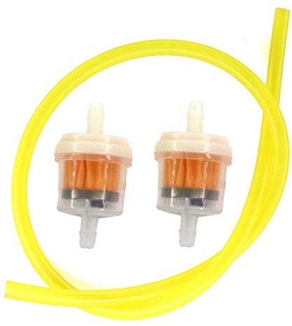 HURI 2x Benzinfilter Kraftstofffilter mit Benizinschlauch 1 Meter 5x8mm for Simson S50 S51 S53 S70 S83 SR1 SR2 SR4-1 Sparrow SR4-2 Star SR4-3 Sperber SR4-4 Habicht