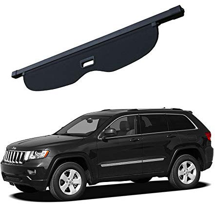 BENME Laderaumabdeckung FüR Jeep Grand Cherokee 2011-2016 2017-2020 Einziehbar Kofferraumabdeckung Cargo Cover Rollo Kofferraum Abdeckung Ablagen Auto ZubehöR