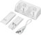 ciciglow Controller-Ladestation, Remote-Akkuladegerät mit Netzkabel Stabile Tragbare Dual-Ladestation Dock für Wii-Spiel-Fernbedienungsakku(Weiß)