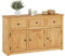 Buffet salle à manger CANCUN L 135 cm en bois massif finition laquée avec 3 portes et 3 tiroirs meuble de rangement bas style maison de campagne bahut vaisselier commode pratique 135 x 80 x 40 cm