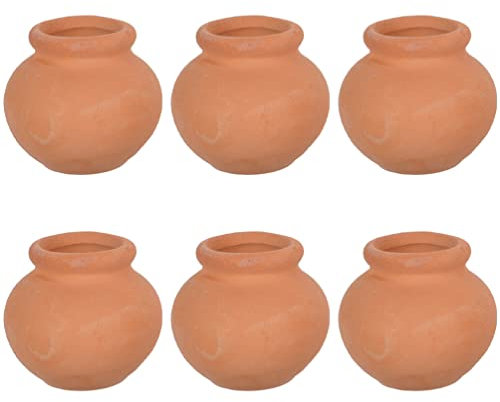 Operitacx 6 Pezzi Vasi Da Fiori Da Giardinaggio Mini Vasi Bonsai Mini Vaso Di Terracotta Vaso Di Terracotta Sottovaso Per Succulente Piccoli Vasi Di Terracotta Fioriere Per Mulino