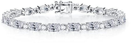 GEMLANTO Armband Damen 925 Sterling Silber Zirkonia Tennis Armband Frauen April Geburtsstein Schmuck Geschenk für Valentinstag Verlobung Geburtstags Muttertags Weihnachten