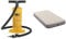 High 49702 Peak Doppelhubpumpe, Handpumpe, TÜV/GS geprüft, 4 Ventile, extra stark, gelb & Intex Twin Dura-beam Series Single High Luftbett, Taupe/Grey, 99 x 191 x 25 cm