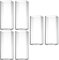 DOITOOL Lot de 6 verres transparents de g - Verres fins carrés en cristal - Verres de bar élégants pour eau, jus, bière, boissons, cocktails et boissons mélangées
