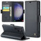 FERLAN Cover per Samsung Galaxy S23 Ultra+ 2 Pezzi Vetro Temperato,Antifurto,supporta ricarica wireless,in pelle multifunzione,chiusura magnetica con chiusura anti-urto,Nero