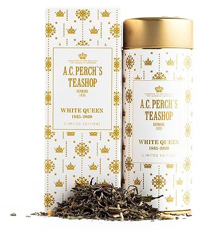 A.C. Perchs Loser Tee | Ikonische Weiße Königin | Aromatische und Erfrischende Mischung aus Weißem und Grünem Tee mit Noten von Bergamotte und Orange | Geschenkbox 60g | Royal Tea | Seit 1835