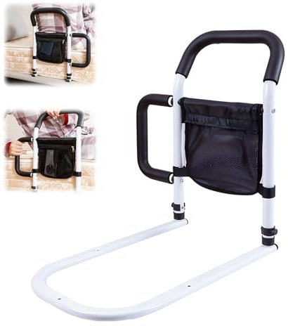 TAZZOR Bett Aufstehhilfe - Kein Bohren, Tragfähigkeit 135 kg - Aufstehhilfe Bett Senioren (no Straps & Sensor Light)