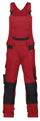 DASSY® Tronix Stretch-Arbeitslatzhose mit Kniepolstertaschen - Größe 46 - ROT/SCHWARZ