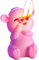 JINLINGNB Pink Pig Doppelflammen-Feuerzeug, nachfüllbares Gas-Butan-Feuerzeug, verstellbares Feuerzeug mit weicher Flamme, Geschenke für Mädchen, Geburtstag, Outdoor, Grillen
