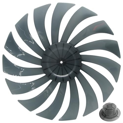Enhance Air Circulation 14 inch Plastic Fan Blades, 15 Blade Design, Nut Cover (1pc)