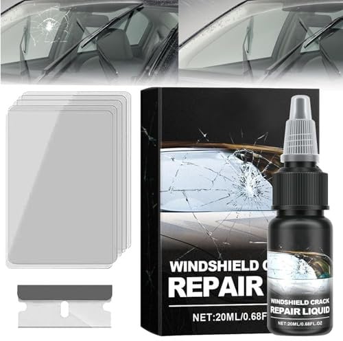 Windshield Crack Repair Liquid,Upgrade Windshield Crack Repair Kit,Car Glass Repair Glue Scratch Chip Cracks Repair Kit,2024 New Windshield Crack Repair Fluid Window Automotive Windscreen Tool(1 Set)