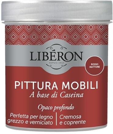 Libéron Pintura Muebles a base de Caseína Rojo Ladrillo 0.5 L