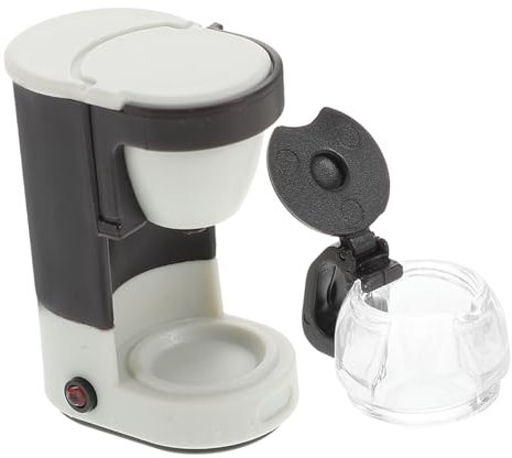 Warmhm Miniature Coffee Machine Model for Dollhouse Kitchen Accessories Realistic Pretend Play for Interactive Coffee Making Experience for Mini Decor