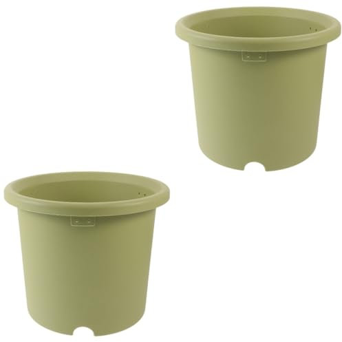 BESTonZON 2 Pièces Grand Pot de Plante Transparent Plastique pour Intérieur Extérieur pour Petites Plantes Fleurs Design Simple Élégant