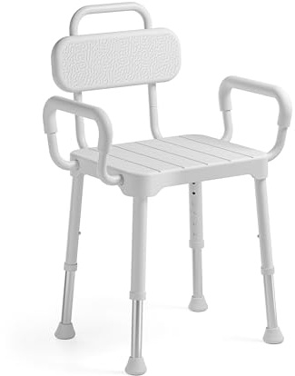 Loyoda Shower Chair for Inside Shower with Back & Arms, Ideal for Seniors