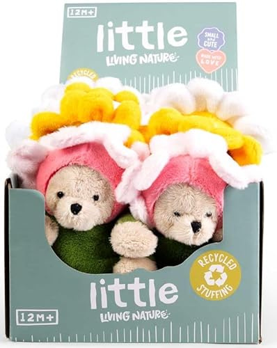 Living Nature Plüsch Blumen Kuscheltier - buntes Spielzeug für Kinder.