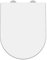 Nuie NTS007 Modern Bathroom Luxury D Shaped Soft Close Top Fix Toilet Seat, 450mm x 370mm, White