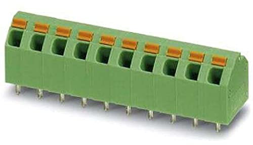 PHOENIX CONTACT SPTA 1.510-5.08 printed circuit board terminal, green, 9 A, 320 V, 10 poles, SPTA 1.5 article family, 5.08 mm pitch, 50 pieces