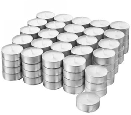 TrAdE Shop Traesio 100 Tea Light MOCCOLI SCALDAVIVANDE TEALIGHTS in PARAFFINA Busta da 100PZ CANDEL