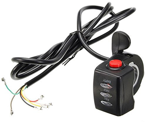 Alamor 24V/36V/48V Battery Led Indicator Thumb Throttle Light Electric Scooter E-Bike Switch-48V