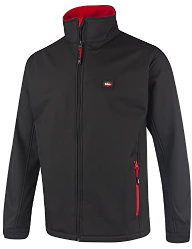 Lee Cooper LCJKT450 Workwear le travail des hommes de sécurité Veste Softshell avec doublure en polaire Bonded, Noir, Petit