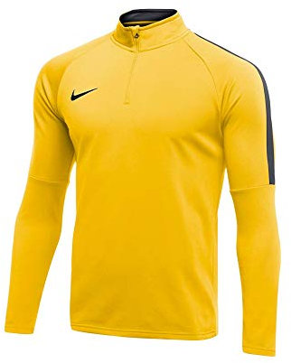 NIKE Women's W Nk Dry Acdmy18 Dril Top Long Sleeved T shirt, Tour Yellow/Anthracite/Black, XS UK