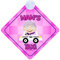 Autoschild mit Aufschrift Nan's Taxi, Pink