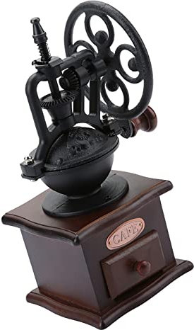 TOPINCN Manual Coffee Bean Grinder, Ceramic Burr Core, Selectable Thickness, Beech Wood Case, Ferris Wheel Design