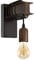 EGLO Wandlampe Townshend 4, 1 flammige Vintage Wandleuchte im Industrial Design, Retro Lampe aus Stahl in Rostoptik, E27 Fassung