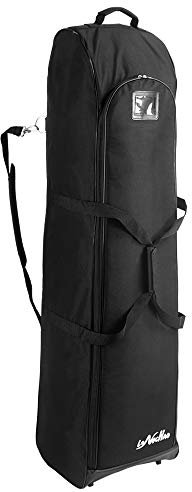 LONGCHAO Golf-Reisetasche, Hartschale, tragbar, für Golfschläger, harte Unterstützung, 600D PVC-Tuch, Golf-Tragetasche (schwarz)