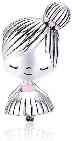 Breloque en forme de cœur en argent sterling 925 avec empreinte de patte de bébé pour bracelet Pandora (or rose), Or rose Or rose S925
